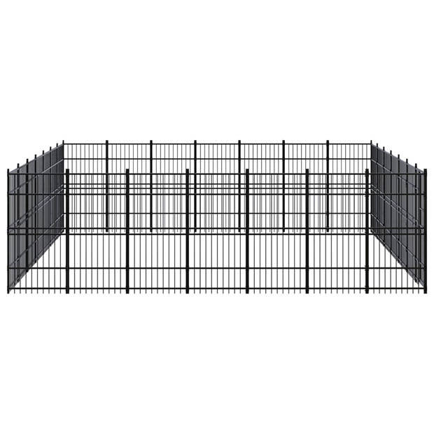 vidaXL Hondenkennel 45,16 m² staal