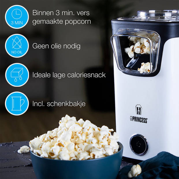 Princess 292986 Popcornmachine ? Inclusief Maatbeker ? Klaar in 3 minuten