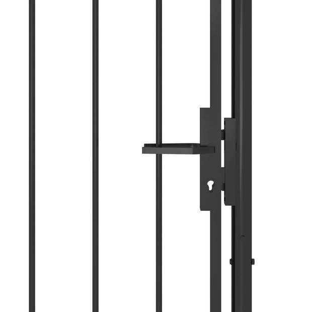 vidaXL Poort 1x2,5 m staal zwart