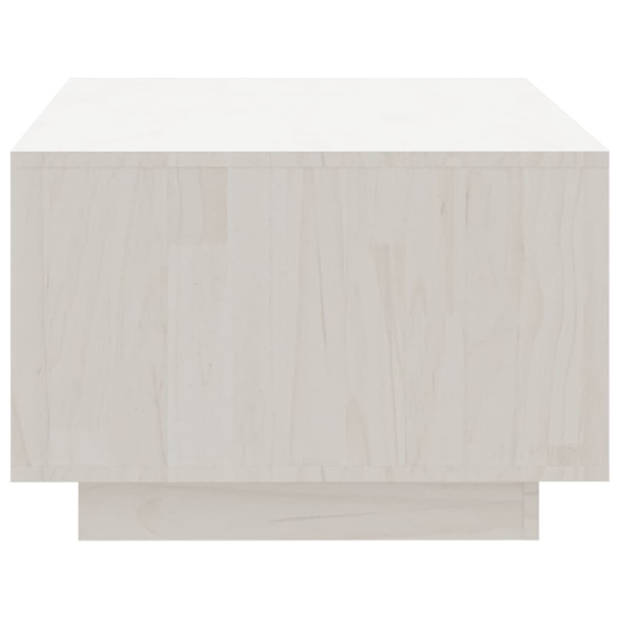 vidaXL Salontafel 110x50x33,5 cm massief grenenhout wit