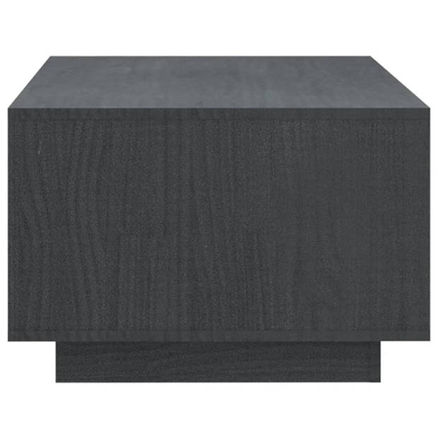 vidaXL Salontafel 110x50x33,5 cm massief grenenhout grijs