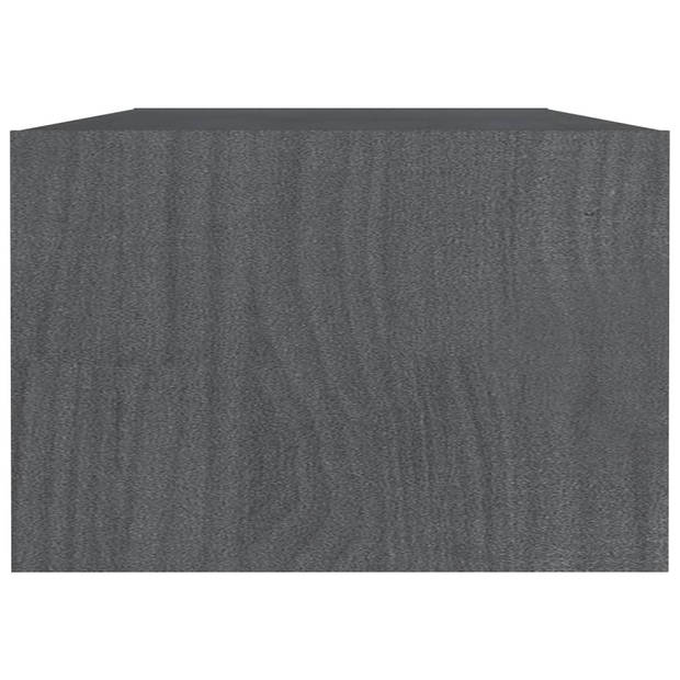 vidaXL Salontafel 110x50x34 cm massief grenenhout grijs