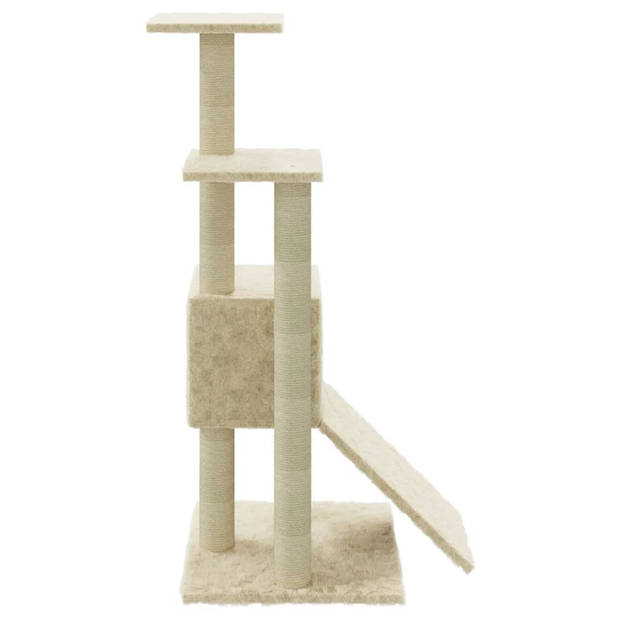 vidaXL Kattenmeubel met sisal krabpalen 92 cm crèmekleurig