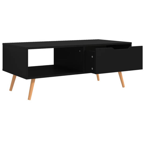 vidaXL Salontafel 100x49,5x43 cm bewerkt hout zwart