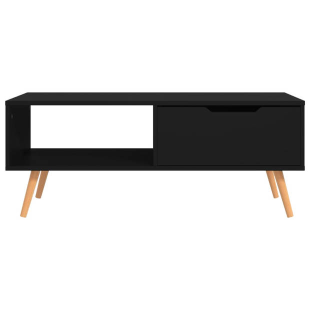 The Living Store Salontafel - Spaanplaat - 100x49.5x43cm - Zwart