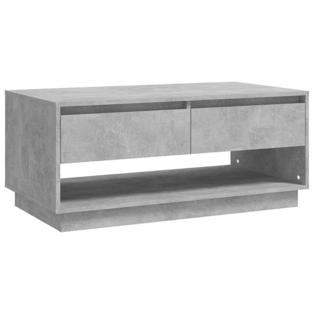 vidaXL Salontafel 102,5x55x44 cm bewerkt hout betongrijs