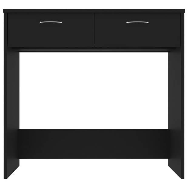 The Living Store Bureau - Spaanplaat - 80 x 40 x 75 cm - Zwart - Met 2 lades