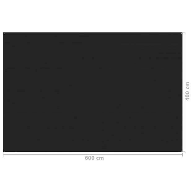 vidaXL Tenttapijt 400x600 cm zwart