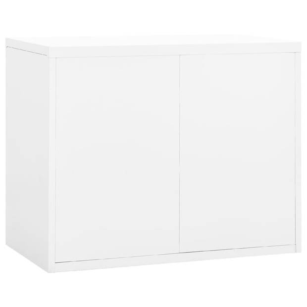 vidaXL Archiefkast 90x46x72,5 cm staal wit