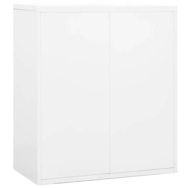 vidaXL Archiefkast 90x46x103 cm staal wit