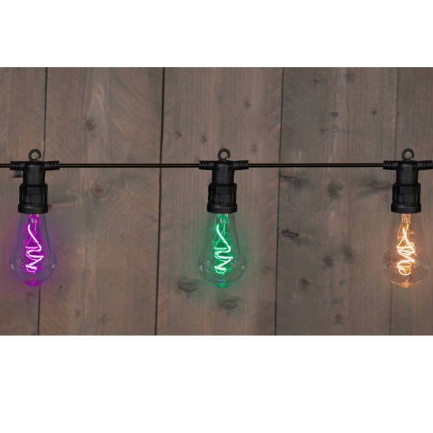 Tuinverlichting sfeerlampjes lichtsnoeren gekleurd 10m - Lichtsnoer voor buiten