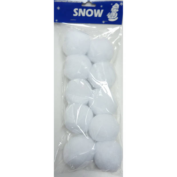 20x Sneeuwdecoratie sneeuwballetjes 6 cm - Decoratiesneeuw