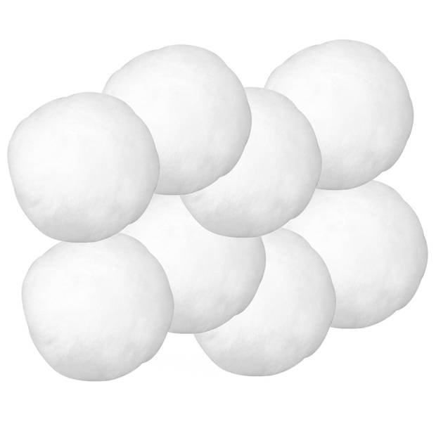 Witte decoratie sneeuwballen set van 56x stuks in 6 en 7.5 cm - Decoratiesneeuw