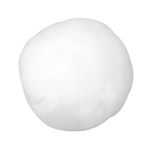 8x stuk sWitte sneeuwballen/sneeuwbollen 6 cm - Decoratiesneeuw
