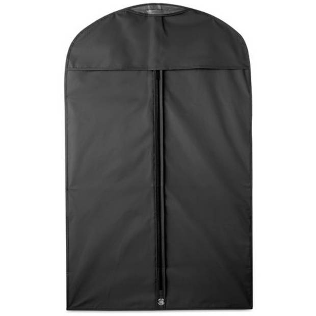 Reis kledinghoes met rits - 2x - zwart - kunststof - 100 x 60 cm - kleding netjes houden - Kledinghoezen