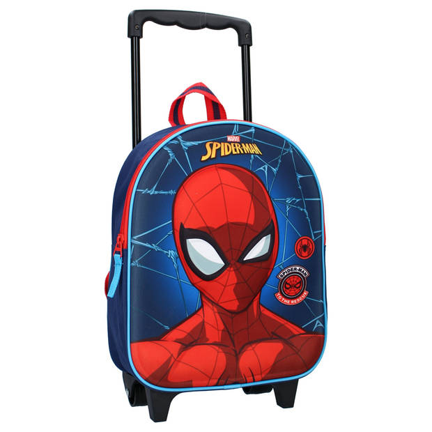 Spiderman trolley/reis rugtas koffertje 31 cm voor kinderen - Kinder reiskoffers
