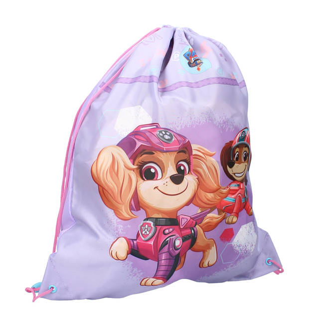 Paarse Paw Patrol sport gymtas / rugzak 44 x 37 cm voor kinderen - Gymtasje - zwemtasje