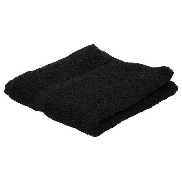 Badkamer/douche handdoeken zwart 50 x 100 cm - Badhanddoek
