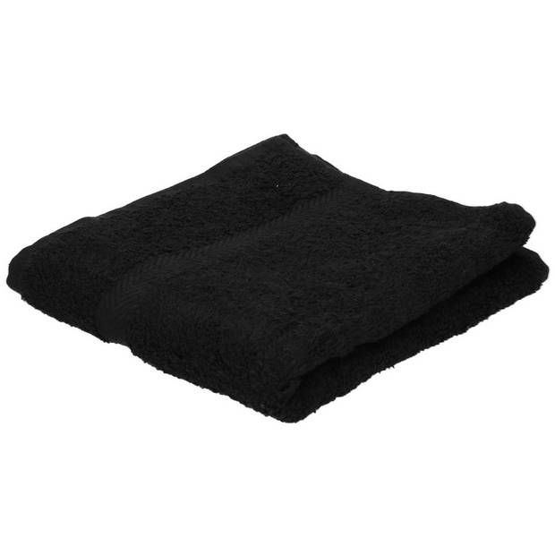 Badkamer/douche handdoeken zwart 50 x 90 cm - Badhanddoek