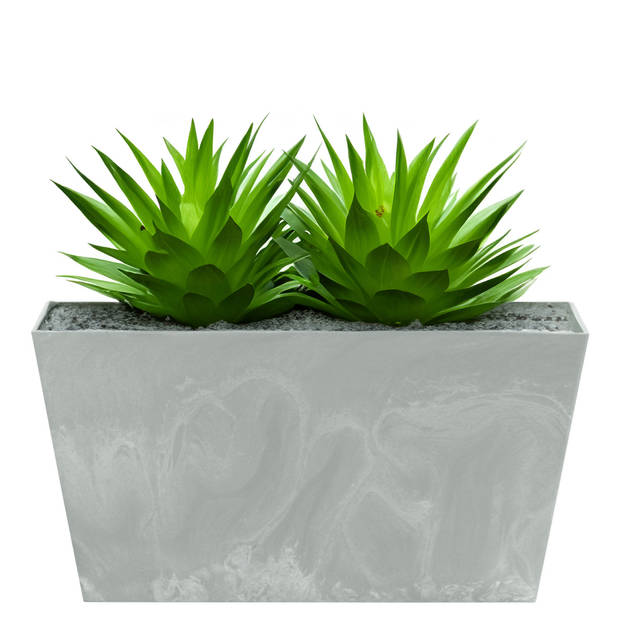 Prosperplast Plantenbak - kunststof - 60 x 30 x 18 cm - lichtgrijs - Plantenbakken