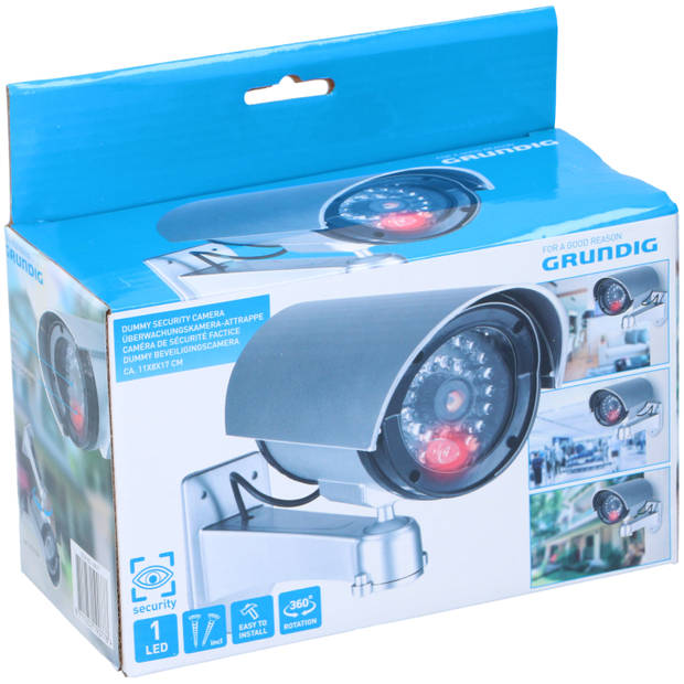 Pakket van 2x stuks dummy beveiligingscameras met LED 11 x 8 x 17 cm - Dummy beveiligingscamera