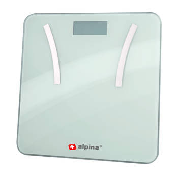 alpina Smart Home - Slimme Personenweegschaal - met Lichaamsanalyse en App - tot 8 Gebruikers