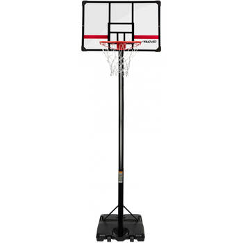 Avento basketbalpaal Legendary 225-305 cm RVS zwart 6-delig