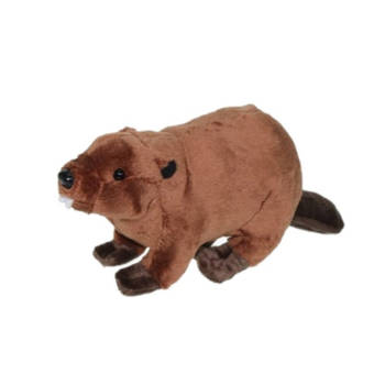 Pluche knuffel dier bever 24 cm - Knuffel bosdieren