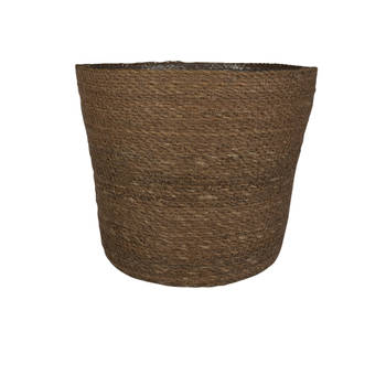 Ter Steege Plantenmand - zeegras - rotan - bruin - 26 x 23 cm - Plantenpotten