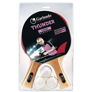 Garlando Thunder - Set met 2 Bats en 3 Pingpong ballen