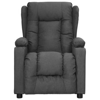 The Living Store Verstelbare Fauteuil - Donkergrijs - 72.5 x 96 x 99.5 cm - Met 2 Bekerhouders