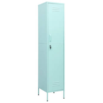 vidaXL Lockerkast 35x46x180 cm staal mint