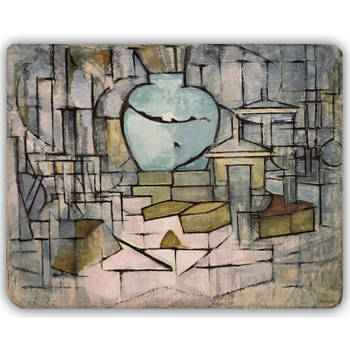 Dunne Fleecedeken - Plaid – kunst - 150 x 120 cm - Stilleven met gemberpot van Piet Mondriaan