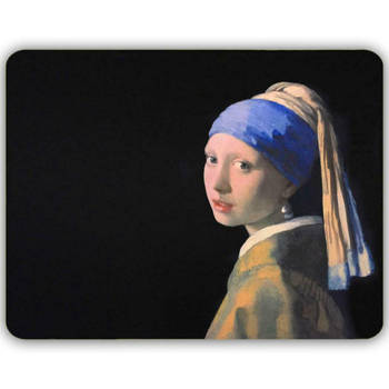 Dunne Fleecedeken - Plaid – kunst - 150 x 120 cm - het Meisje met de parel van Johannes Vermeer.