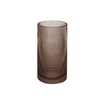 Present Time Vase Allure Straight Glass Chocolate brown