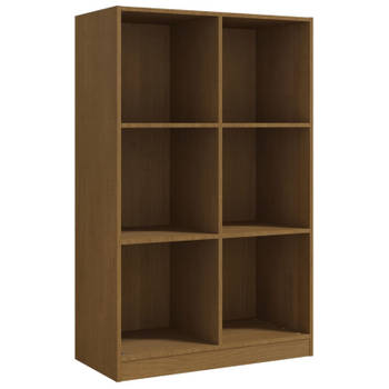 vidaXL Boekenkast 70x33x110 cm massief grenenhout honingbruin