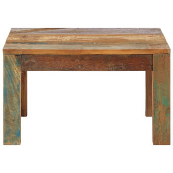 The Living Store Banktafel - Massief gerecycled hout - 60 x 60 x 35 cm