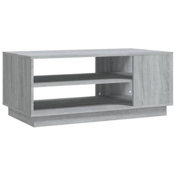 vidaXL Salontafel 102x55x43 cm bewerkt hout grijs sonoma eikenkleurig