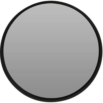 Ronde wandspiegel zwart hout 50 cm - Spiegels