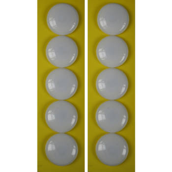 10x ronde koelkast / whiteboard magneten wit 40 mm - Magneten