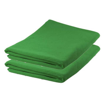 2x stuks Badhanddoeken / handdoeken extra absorberend 150 x 75 cm groen - Badhanddoek