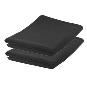2x stuks Badhanddoeken / handdoeken extra absorberend 150 x 75 cm zwart - Badhanddoek