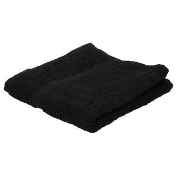 Badkamer/douche handdoeken zwart 50 x 100 cm - Badhanddoek