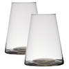 Set van 2x stuks transparante home-basics vaas/vazen van glas 16 x 16 cm Donna - Vazen
