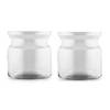 Set van 2x stuks transparante home-basics vaas/vazen van glas 19 x 19 cm Brenda - Vazen