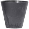 Kunststof bloempot/plantenpot betonlook 30 cm antraciet grijs - Plantenpotten