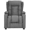 The Living Store Verstelbare stoel - Fauteuil - Lichtgrijs - 72.5x96x99.5cm - Met 2 bekerhouders