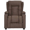 The Living Store Verstelbare Fauteuil - Taupe - 72.5 x 96 x 99.5 cm - Met 2 bekerhouders