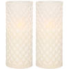 2x stuks luxe led kaarsen in glas D7,5 x H17,5 cm - LED kaarsen