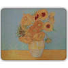 Dunne Fleecedeken - Plaid – kunst - 150 x 120 cm - De Zonnebloemen van Vincent van Gogh